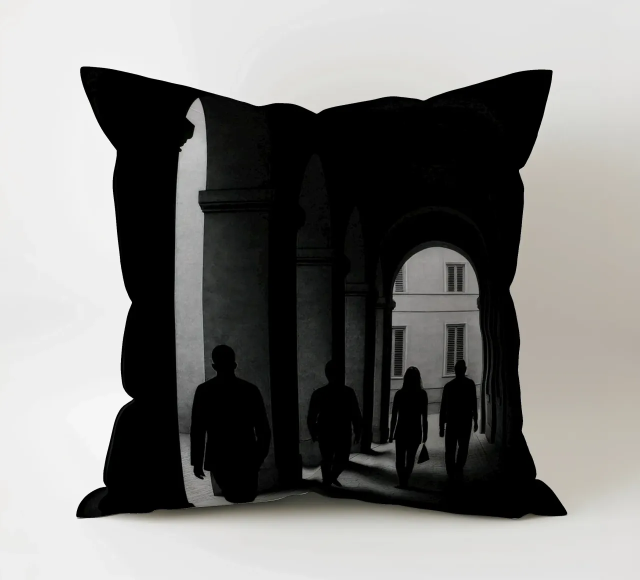 Milano - Figure in movimento cuscino da Black & White