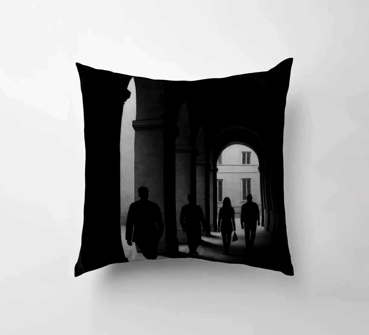 Milano - Figure in movimento cuscino da Black & White