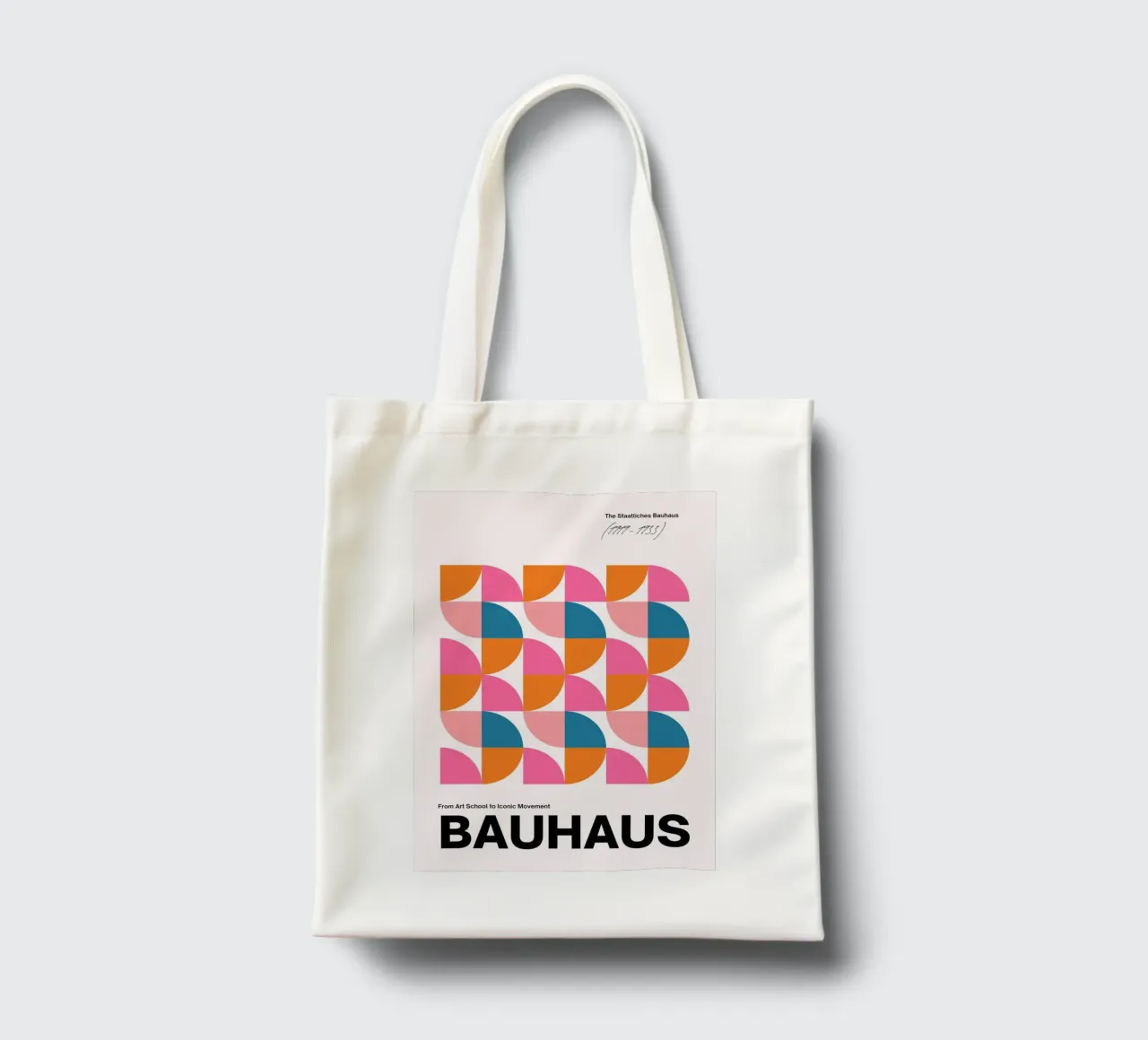 Bauhaus Geometric Abstract Grid Print by Iconic Movement Bri borsa in juta da NorwesClub