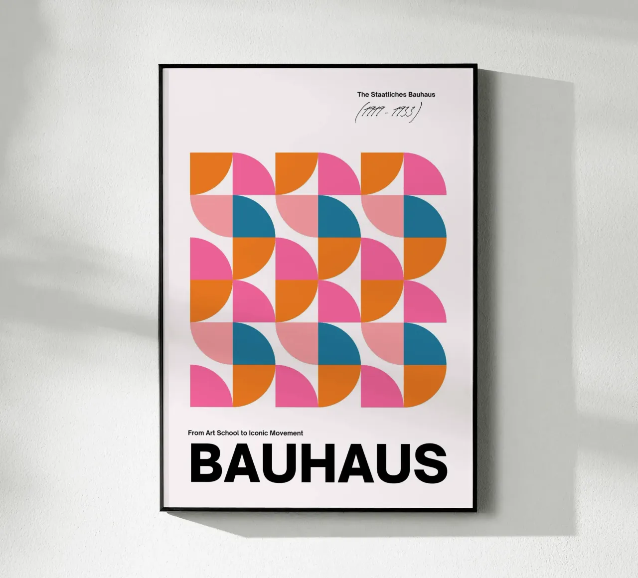 Bauhaus Geometric Abstract Grid Print by Iconic Movement Bri plexiglass da NorwesClub