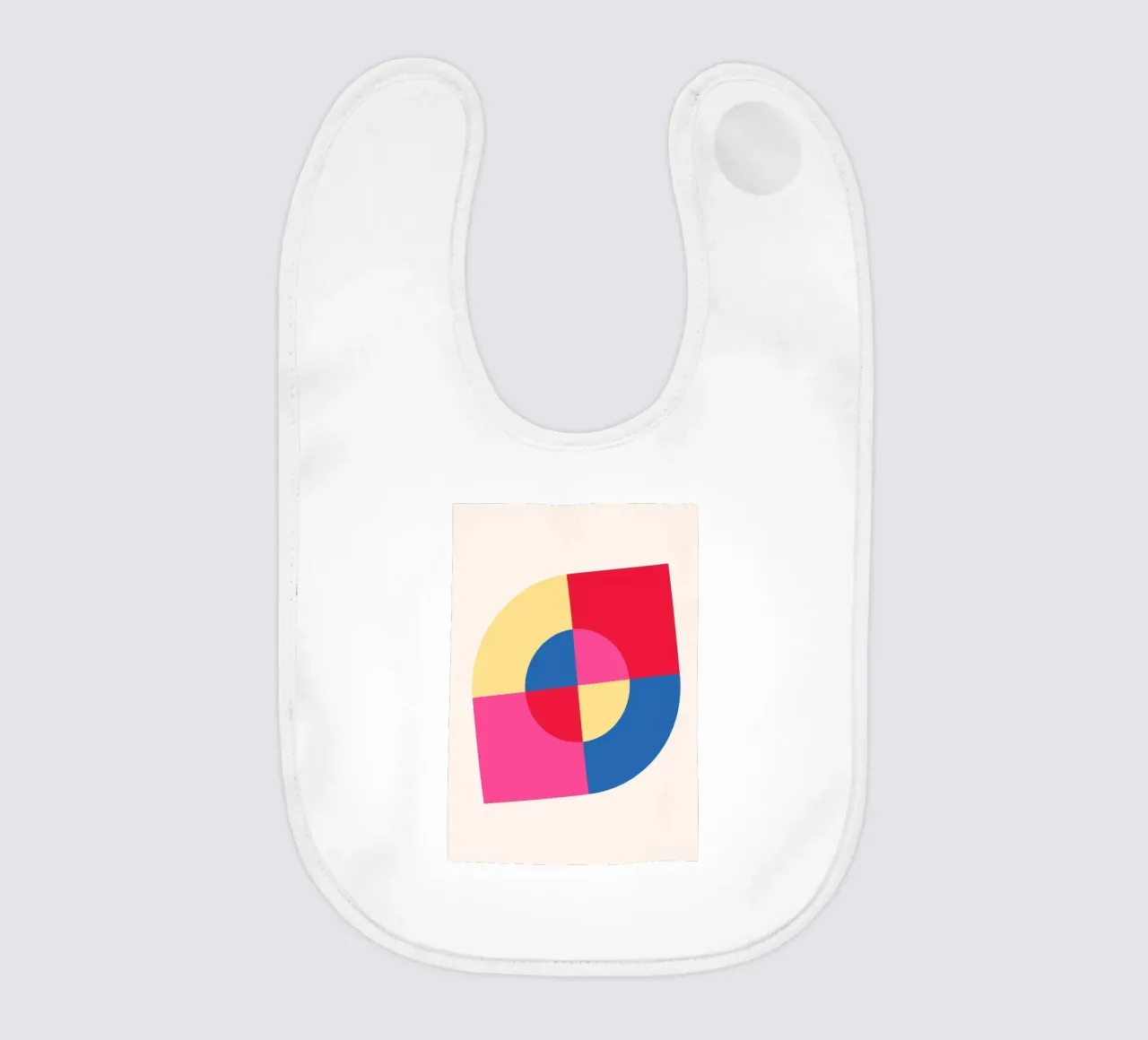 Abstract Geometric Color Block Print by Modernist Shapes & C baby bib by NorwesClub