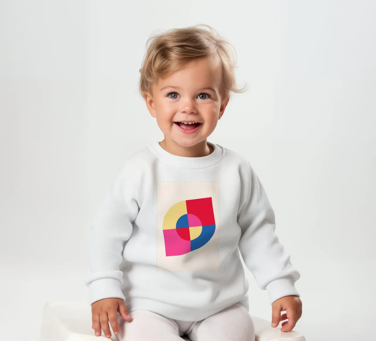 Abstract Geometric Color Block Print by Modernist Shapes & C baby sweatshirt by NorwesClub