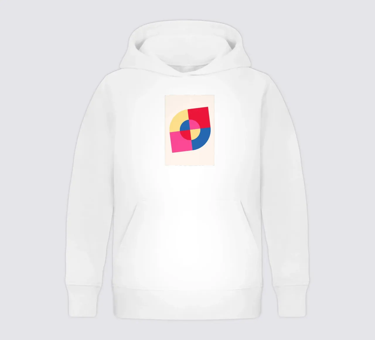 Estampado geométrico abstracto en bloques de color de Modernist Shapes & C sudadera con capucha para niño de NorwesClub