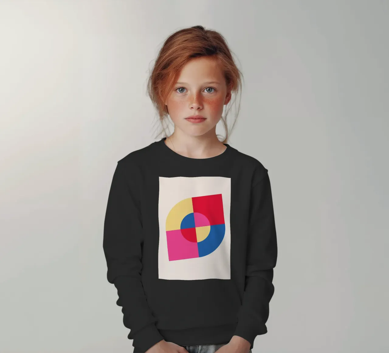 Abstract Geometric Color Block Print by Modernist Shapes & C kids sweatshirt by NorwesClub
