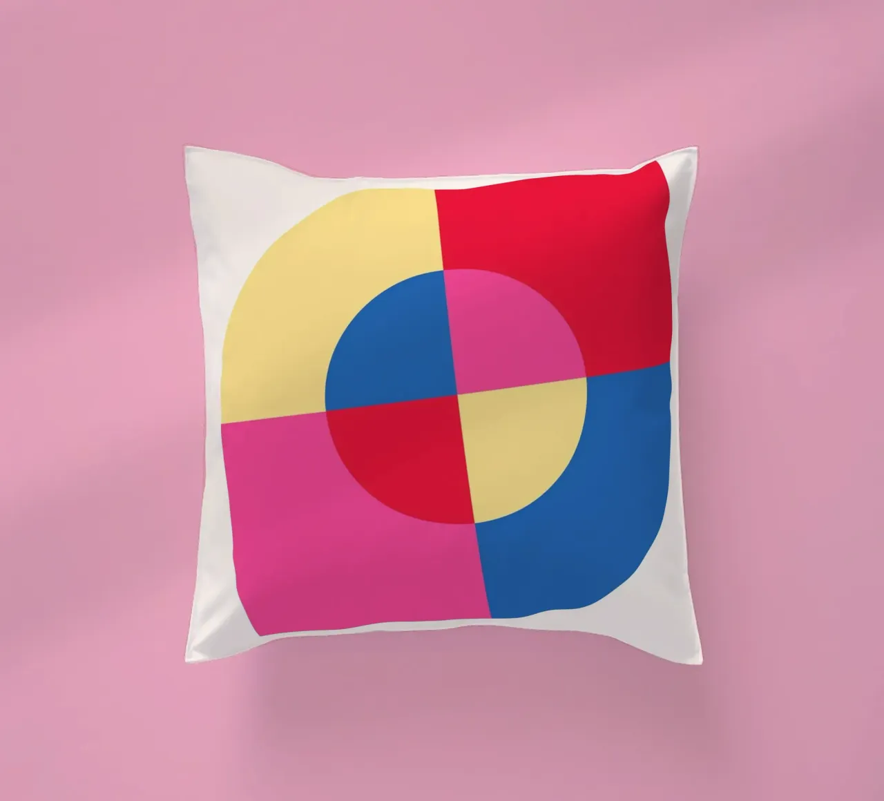 Stampa geometrica astratta a blocchi di colore di Modernist Shapes & C cuscino da NorwesClub