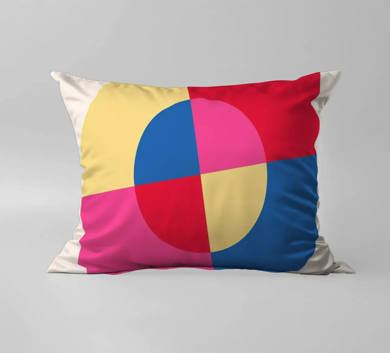 Stampa geometrica astratta a blocchi di colore di Modernist Shapes & C cuscino da NorwesClub