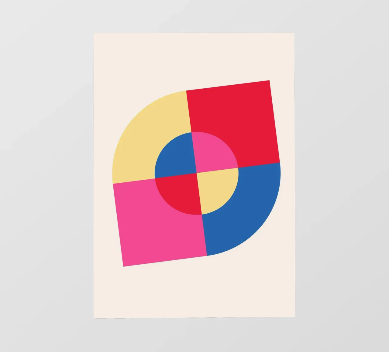 Abstract Geometric Color Block Print by Modernist Shapes & C backlit film by NorwesClub