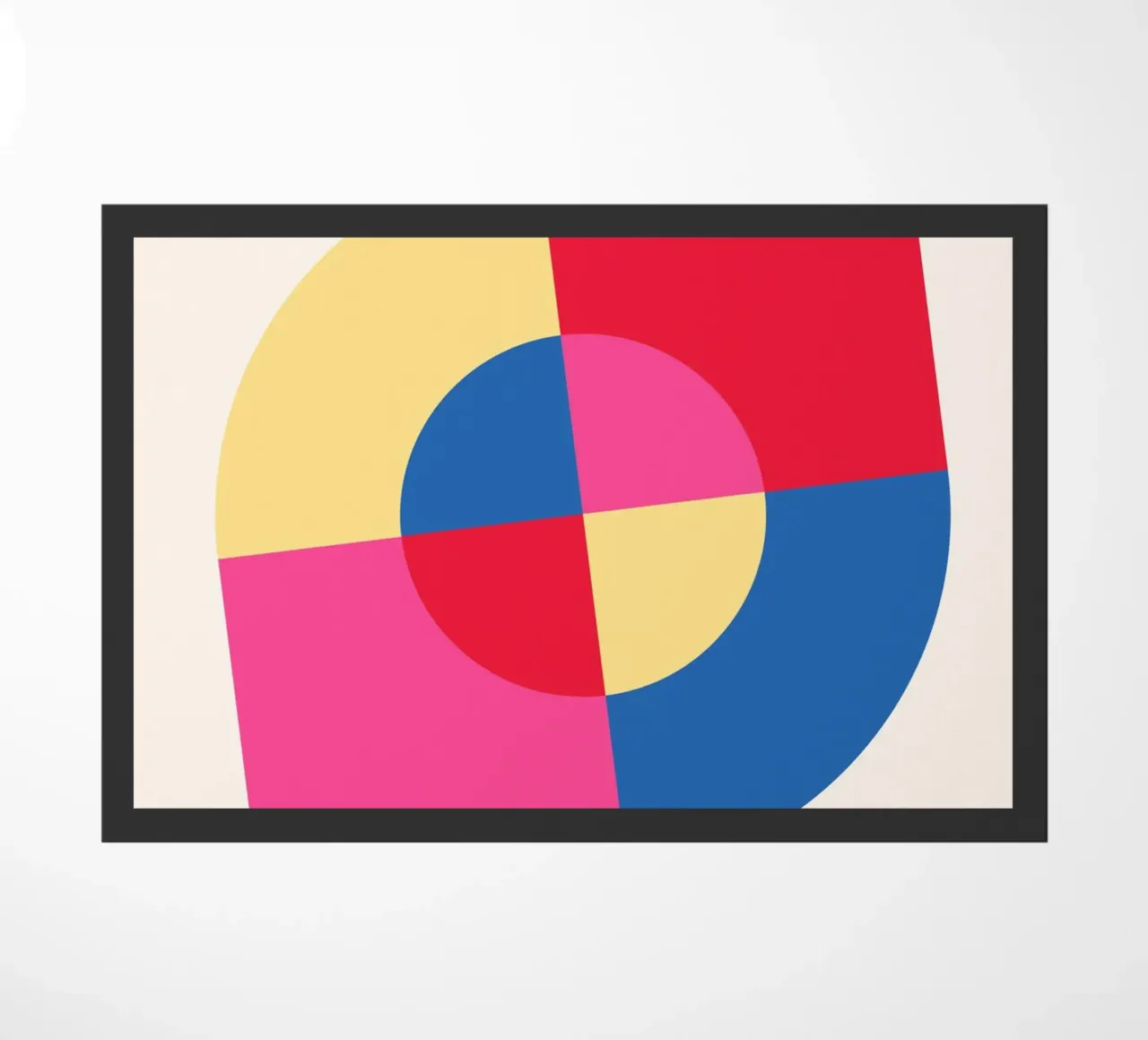 Abstract Geometric Color Block Print by Modernist Shapes & C doormat by NorwesClub