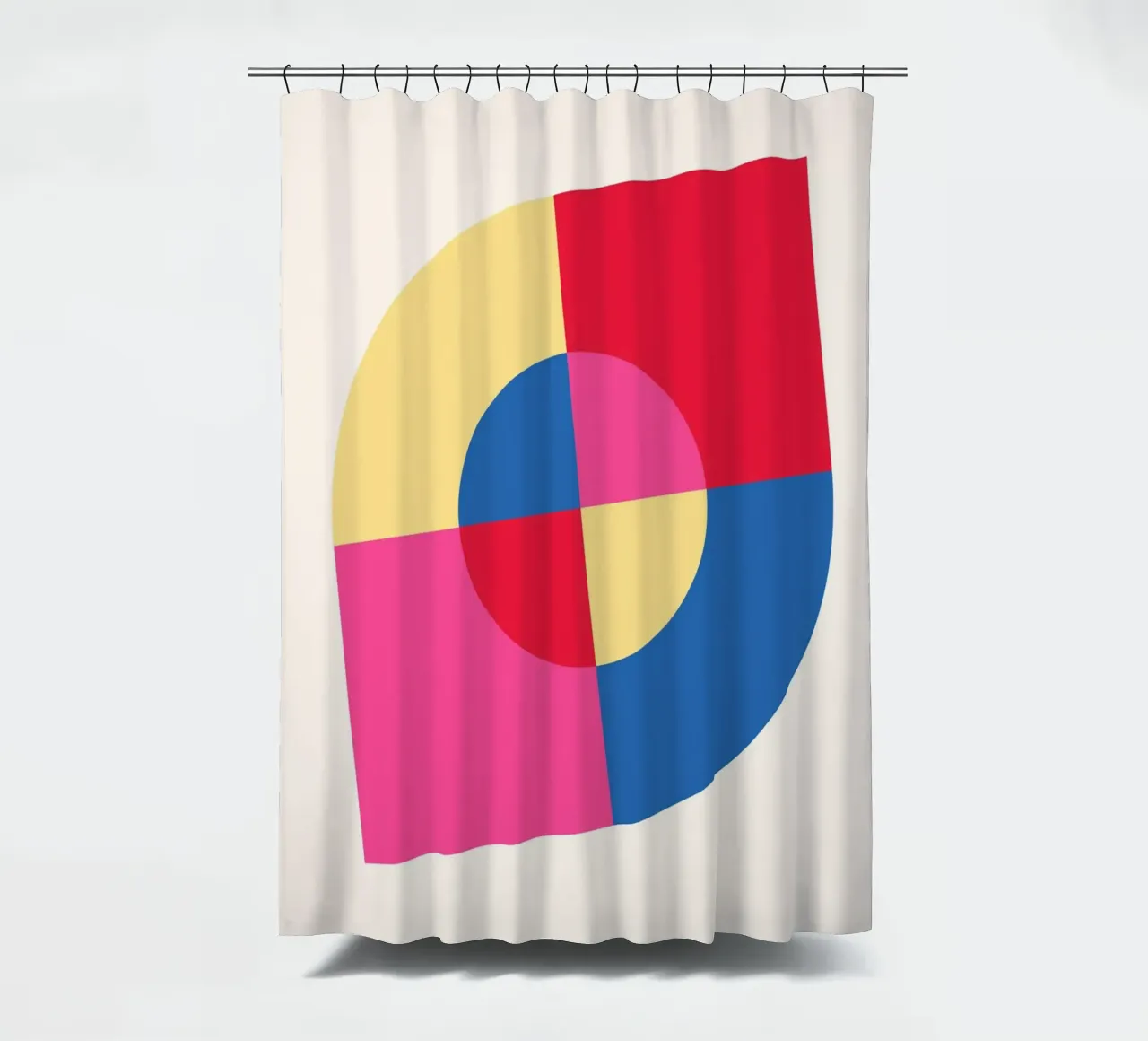 Abstract Geometric Color Block Print by Modernist Shapes & C shower curtain by NorwesClub