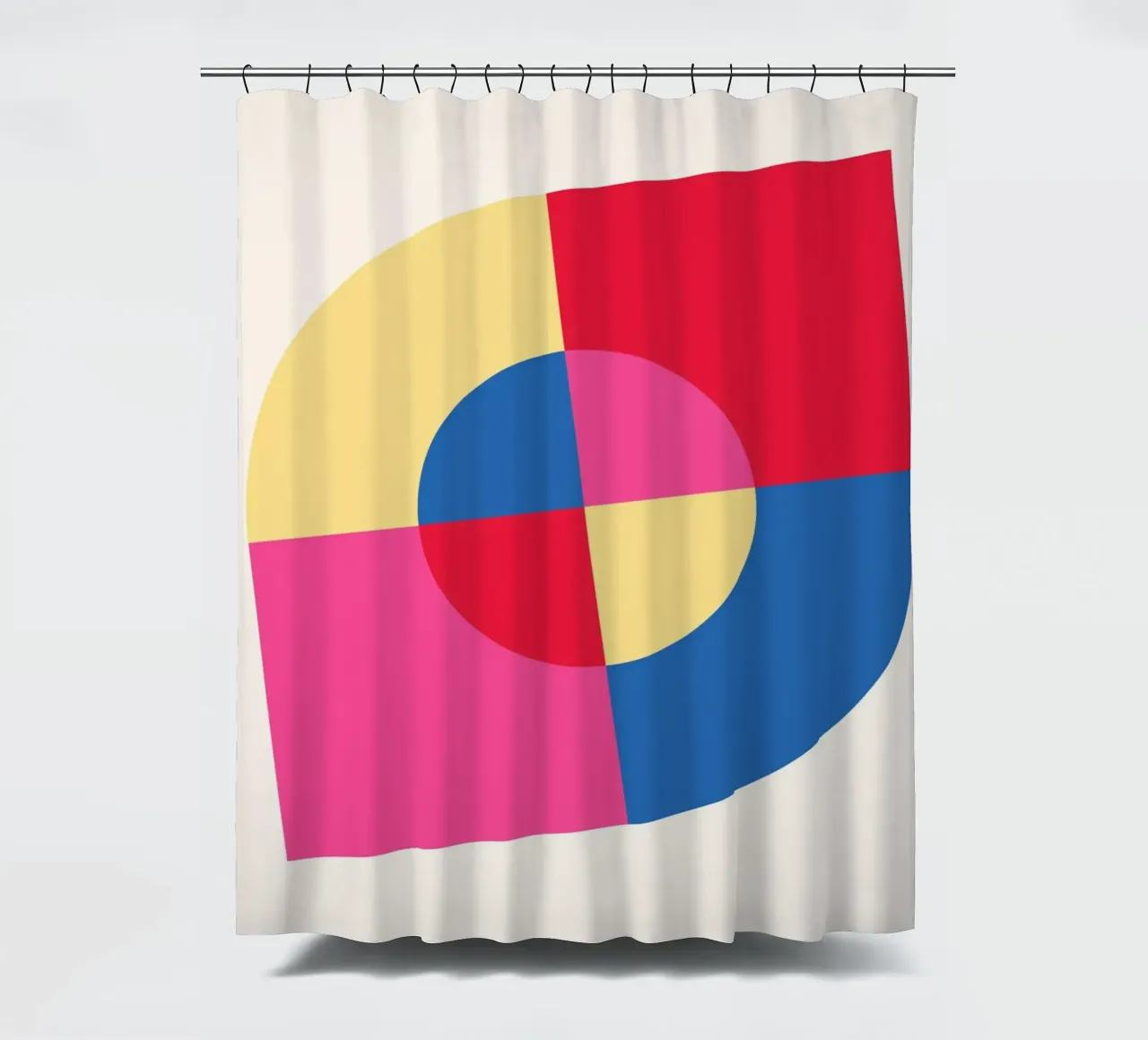 Abstract Geometric Color Block Print by Modernist Shapes & C shower curtain by NorwesClub