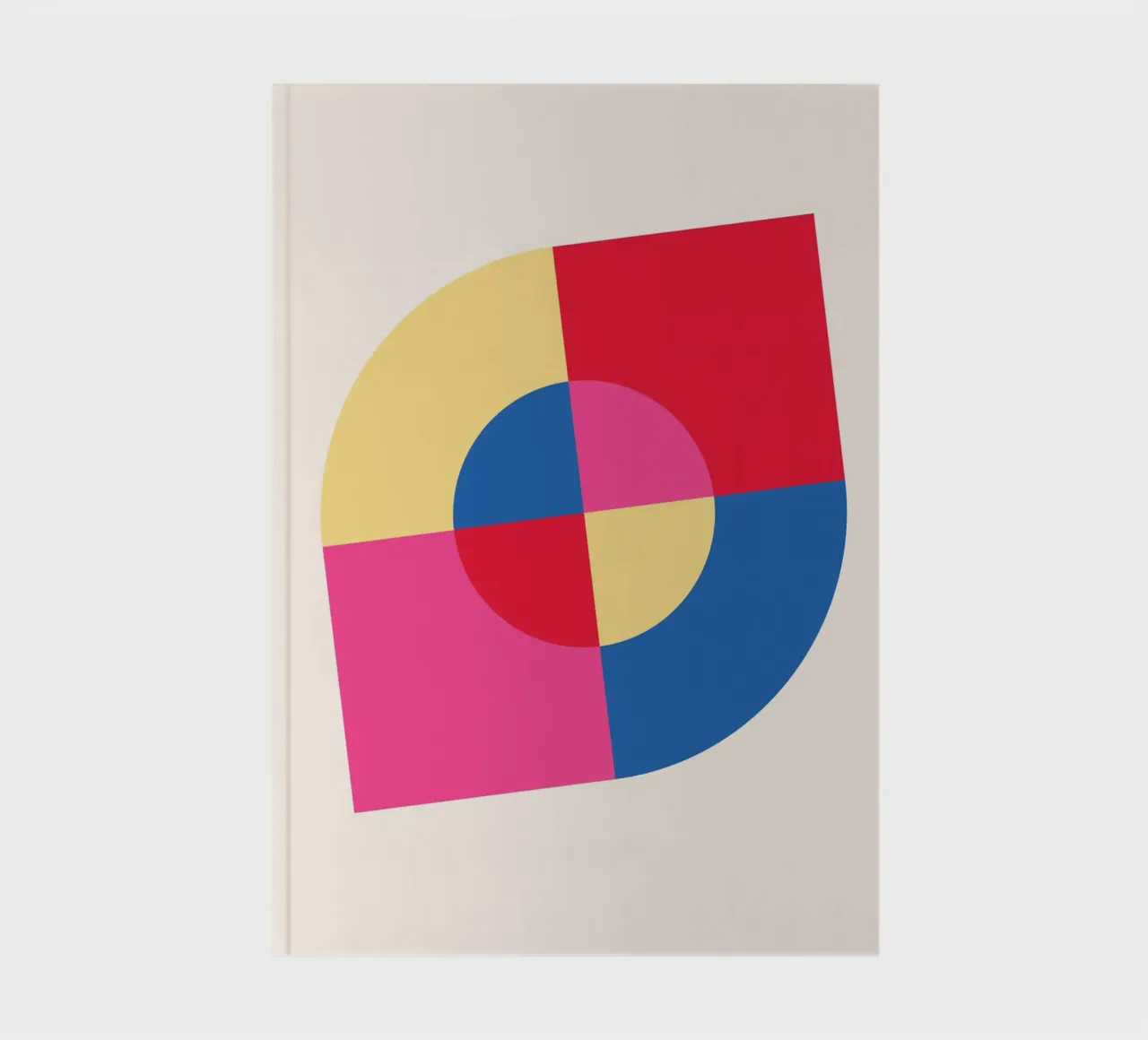 Abstract Geometric Color Block Print by Modernist Shapes & C notebook by NorwesClub