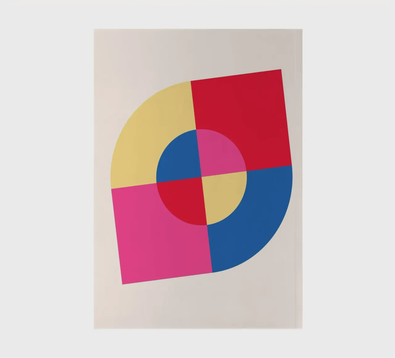 Abstract Geometric Color Block Print by Modernist Shapes & C notebook by NorwesClub