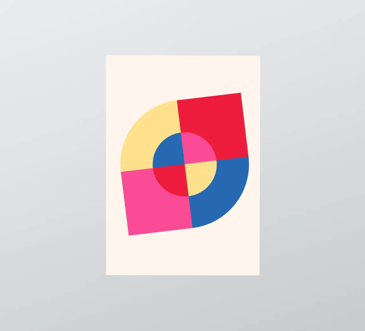 Abstract Geometric Color Block Print by Modernist Shapes & C sticker by NorwesClub