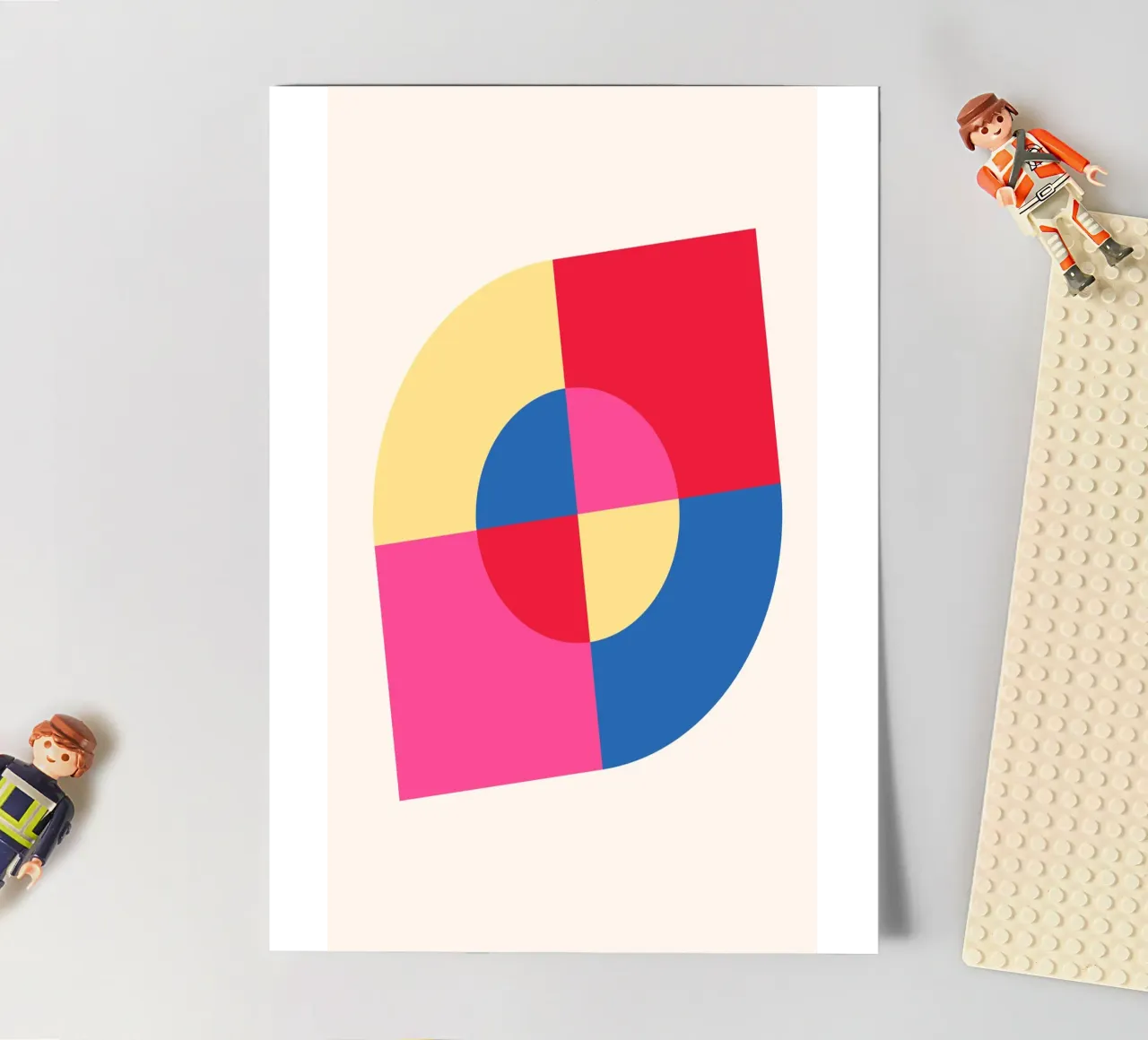 Abstract Geometric Color Block Print by Modernist Shapes & C sticker sheet by NorwesClub