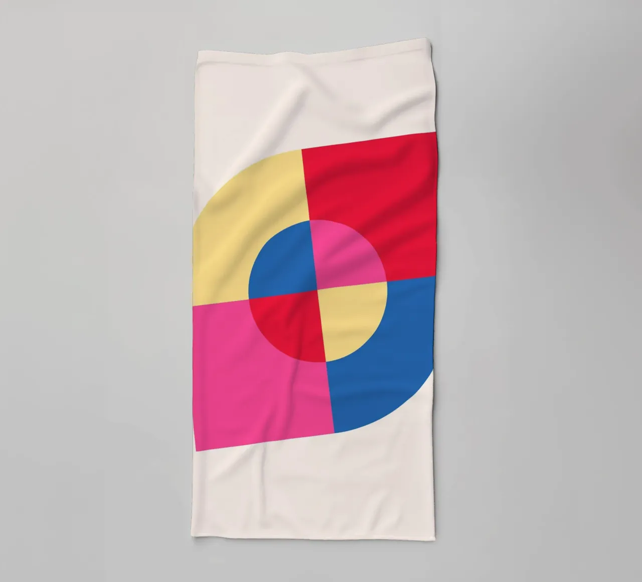 Abstract Geometric Color Block Print by Modernist Shapes & C towel by NorwesClub
