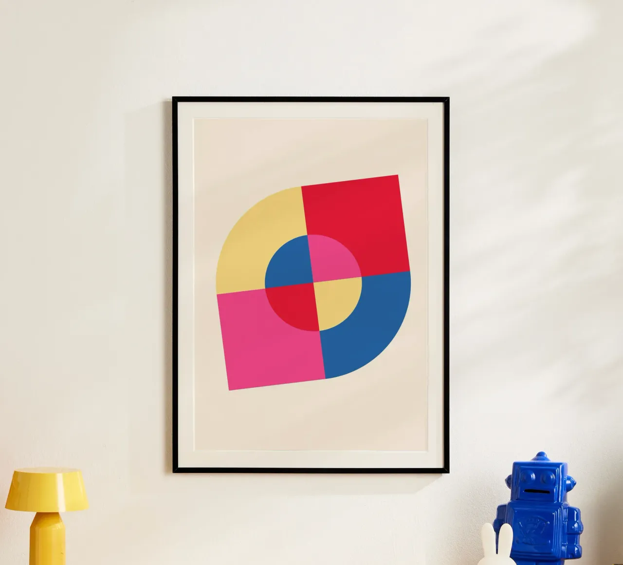 Abstract Geometric Color Block Print by Modernist Shapes & C hahnemühle by NorwesClub