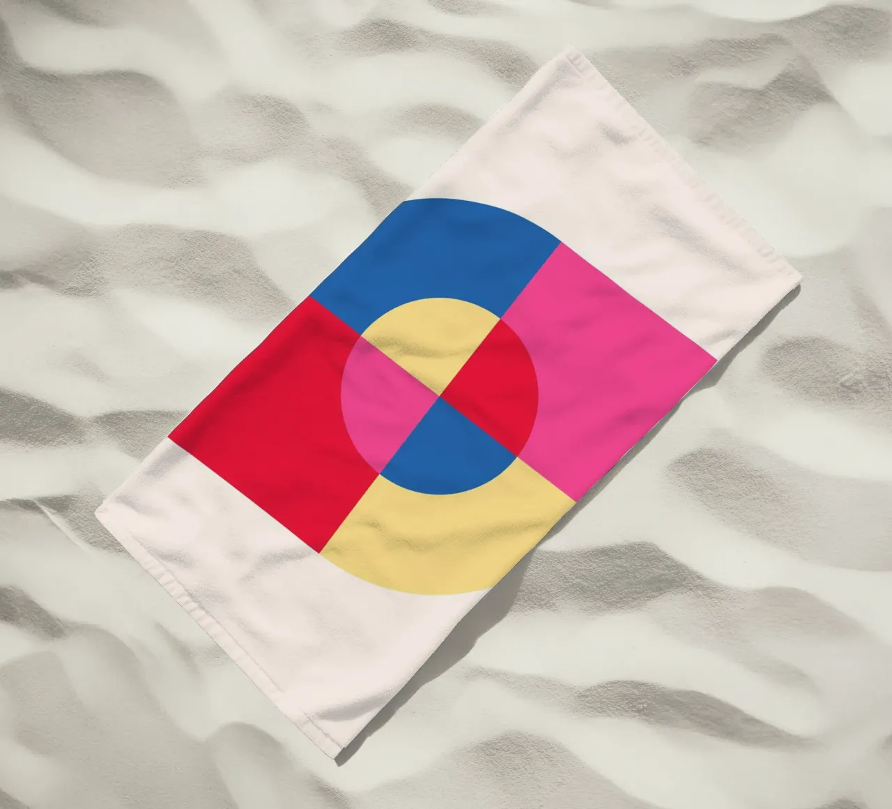 Abstract Geometric Color Block Print by Modernist Shapes & C beach towel by NorwesClub