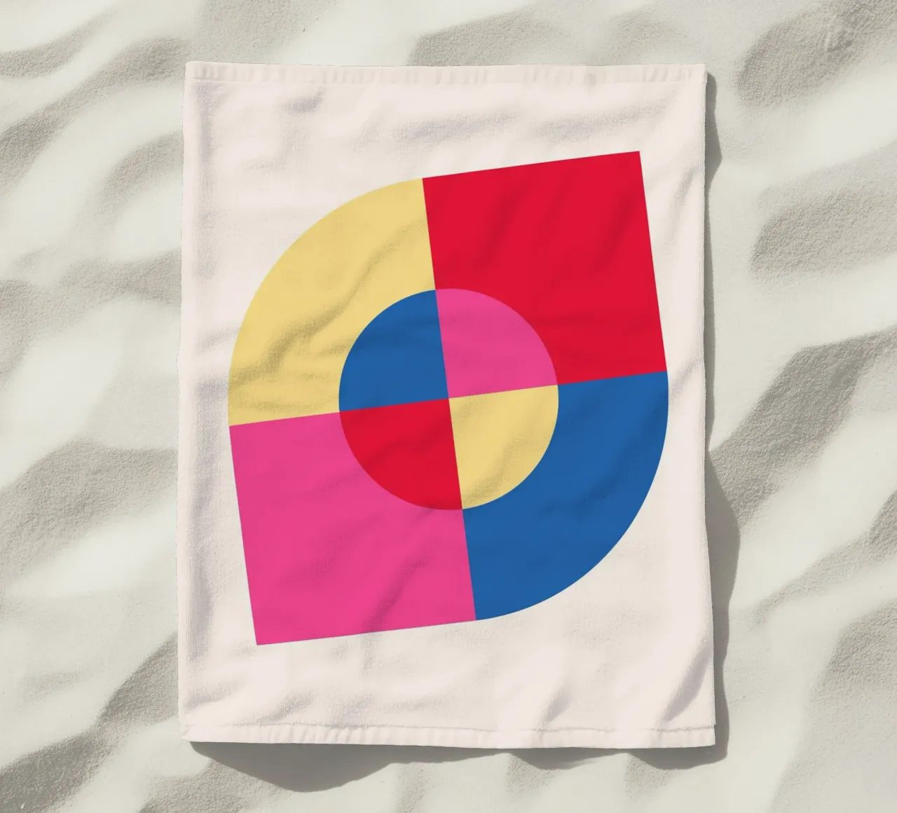 Abstract Geometric Color Block Print by Modernist Shapes & C beach towel by NorwesClub