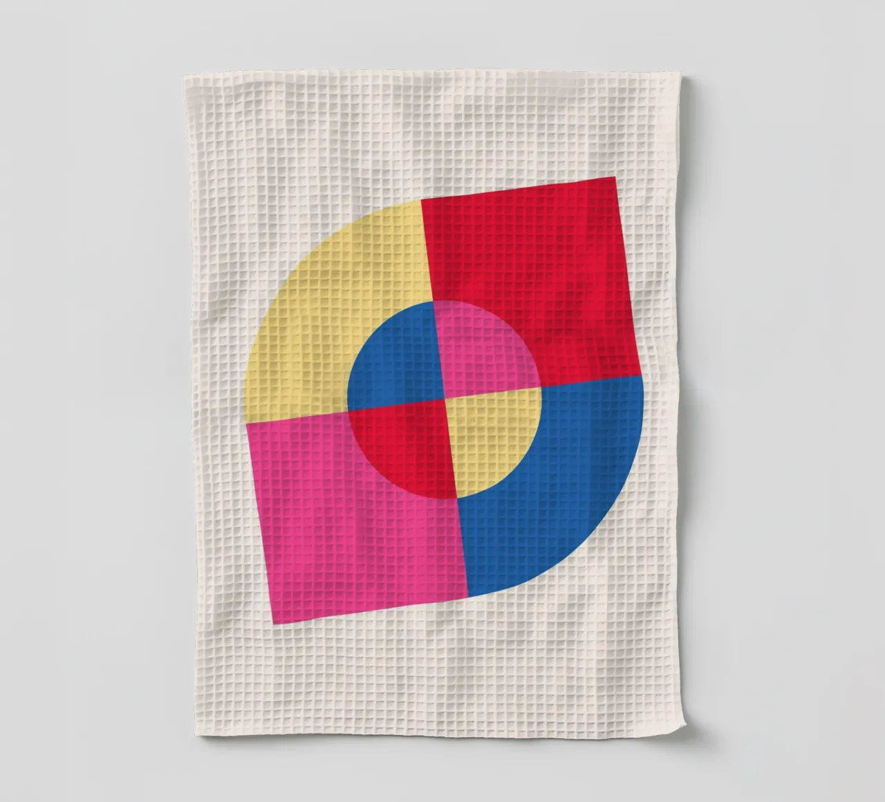 Abstract Geometric Color Block Print by Modernist Shapes & C tea towel by NorwesClub