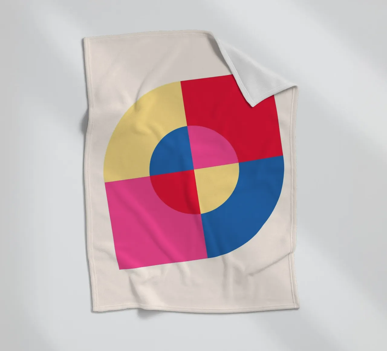 Abstract Geometric Color Block Print by Modernist Shapes & C fleece blanket by NorwesClub