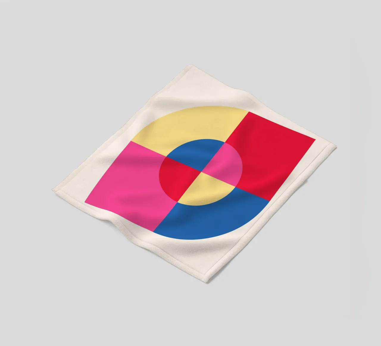 Abstract Geometric Color Block Print by Modernist Shapes & C fleece blanket by NorwesClub