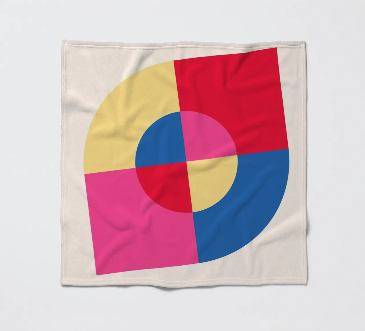Abstract Geometric Color Block Print by Modernist Shapes & C fleece blanket by NorwesClub