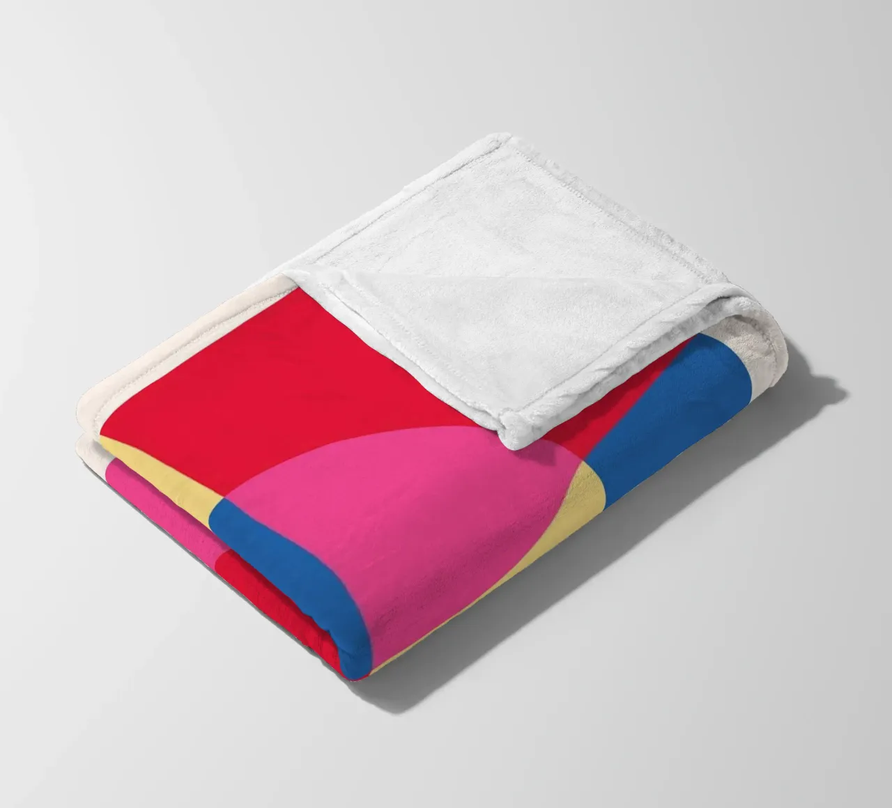 Abstract Geometric Color Block Print by Modernist Shapes & C fleece blanket by NorwesClub