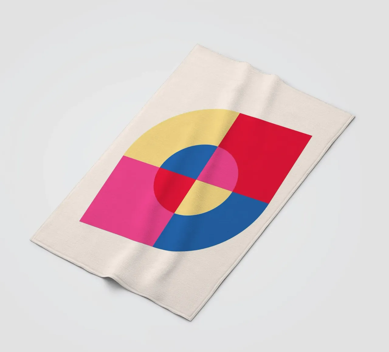 Abstract Geometric Color Block Print by Modernist Shapes & C fleece blanket by NorwesClub