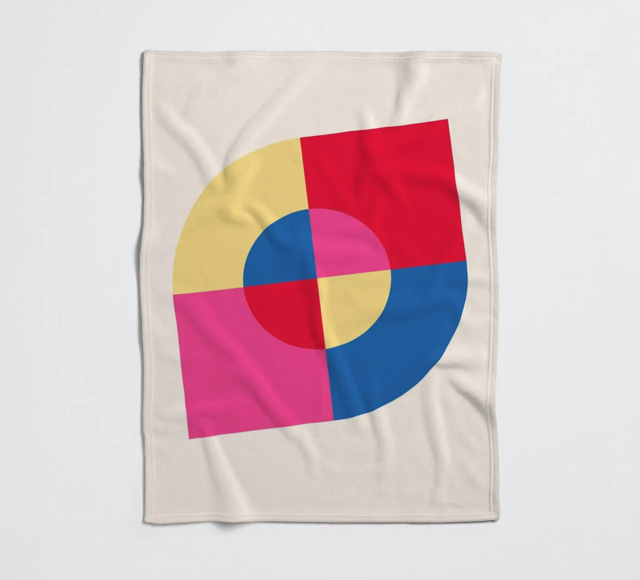 Abstract Geometric Color Block Print by Modernist Shapes & C fleece blanket by NorwesClub