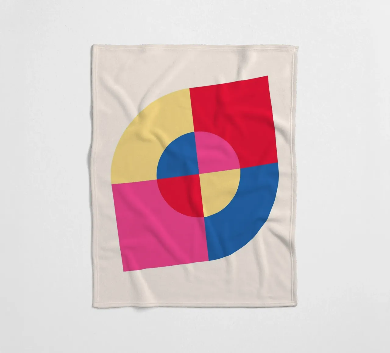 Abstract Geometric Color Block Print by Modernist Shapes & C fleece blanket by NorwesClub