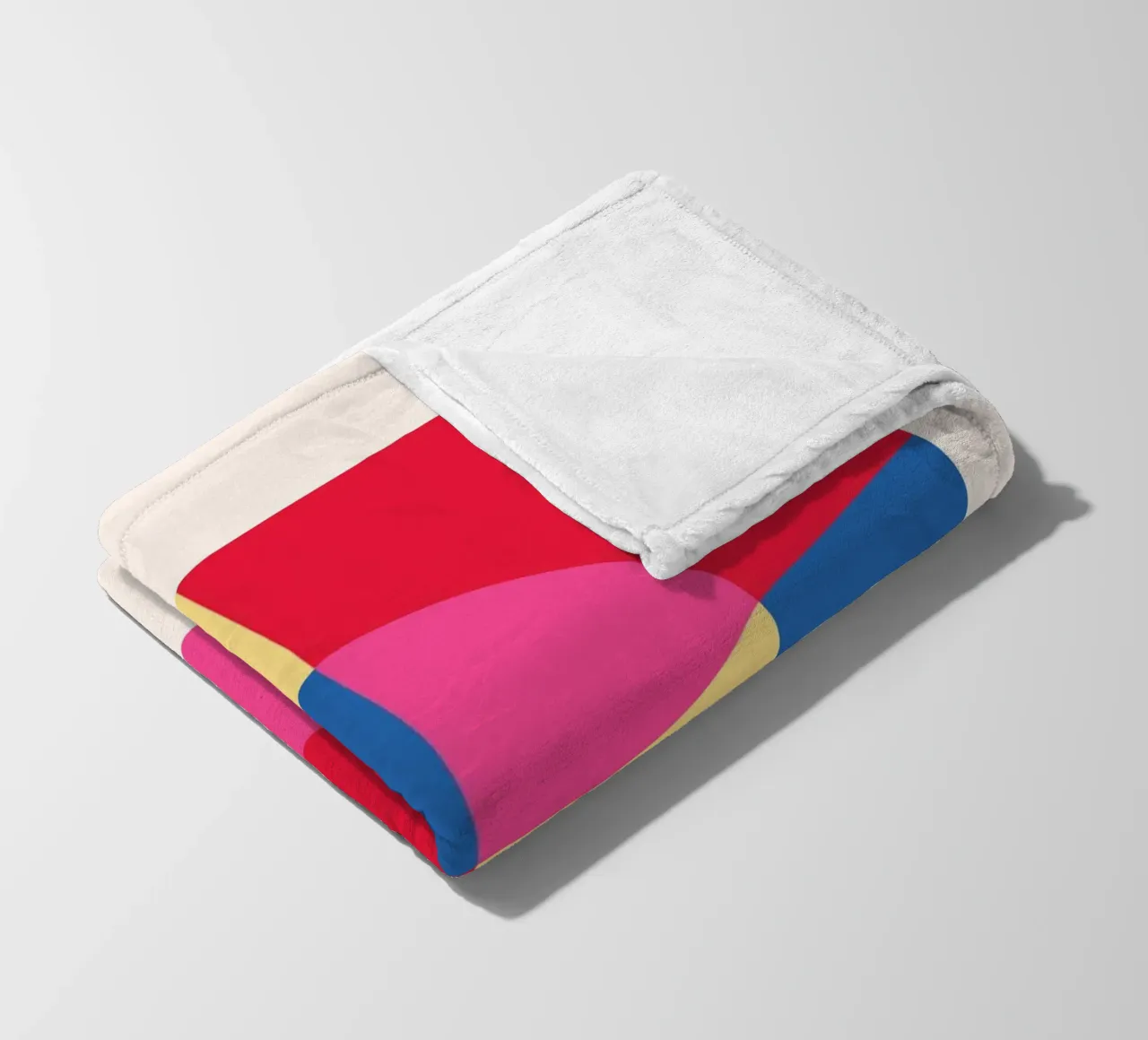 Abstract Geometric Color Block Print by Modernist Shapes & C fleece blanket by NorwesClub