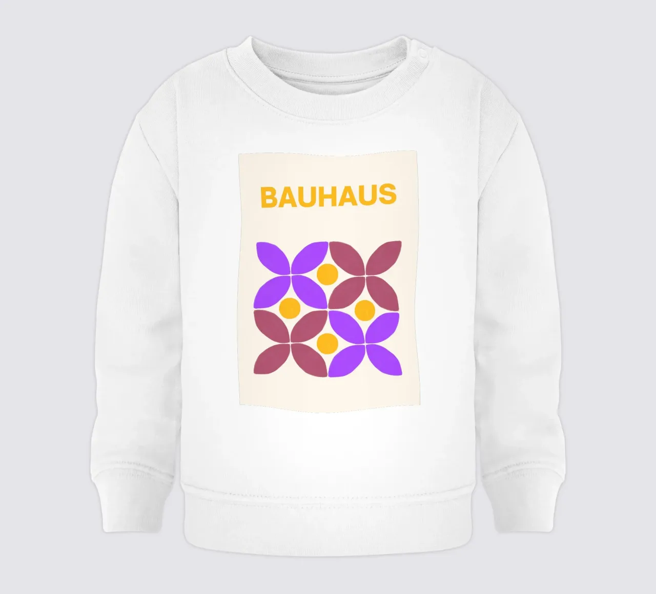 Stampa astratta floreale Bauhaus di Geometric Petals & Circles felpa neonato da NorwesClub