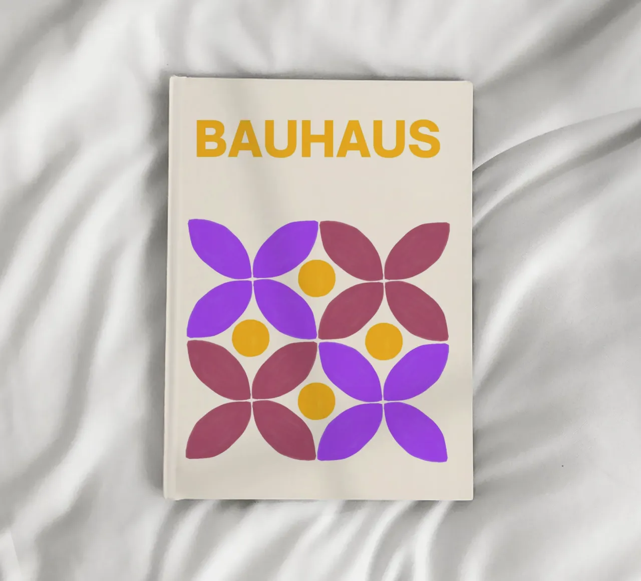 Bauhaus Floral Abstract Print by Geometric Petals & Circles notebook by NorwesClub