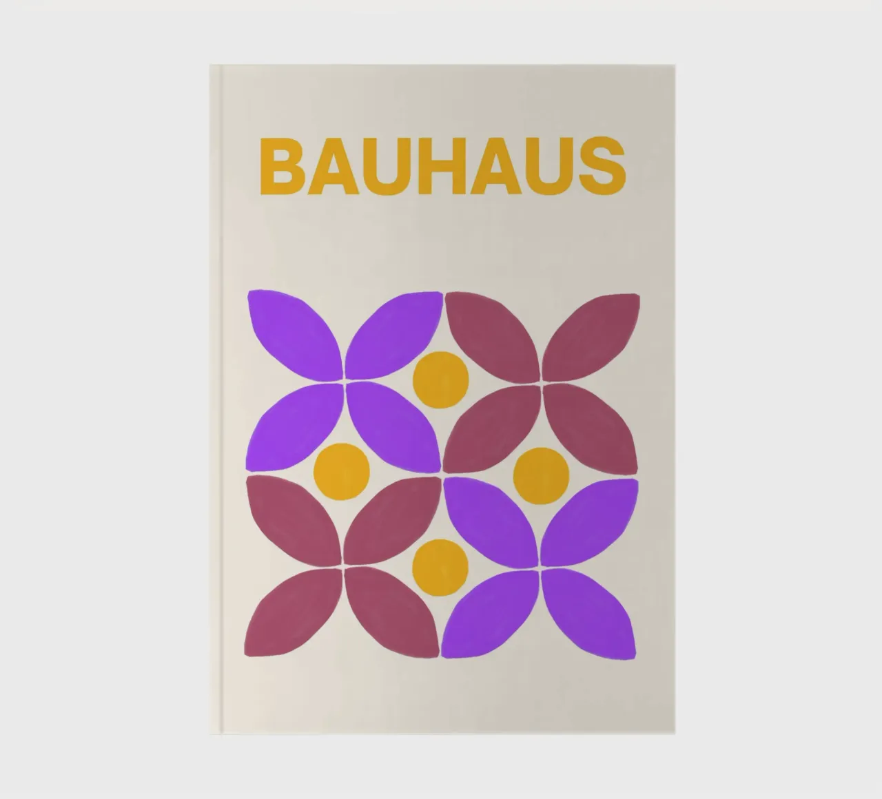 Bauhaus Floral Abstract Print by Geometric Petals & Circles notebook by NorwesClub