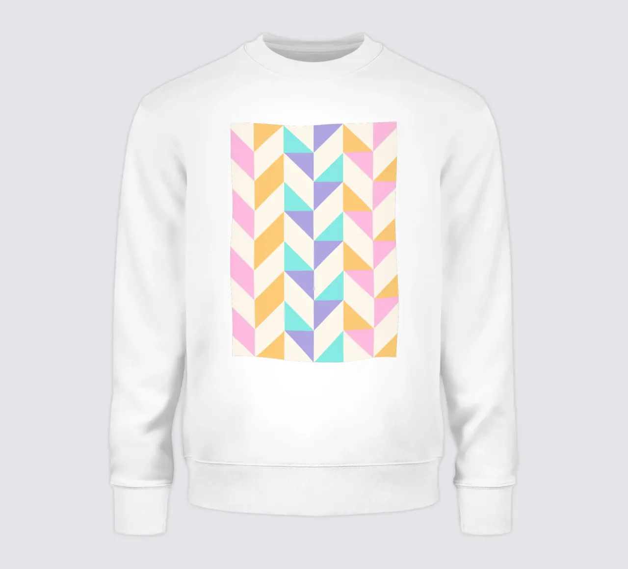 Pastel Chevron Geometric Pattern Art Print by Modernist Desi sweatshirt by NorwesClub