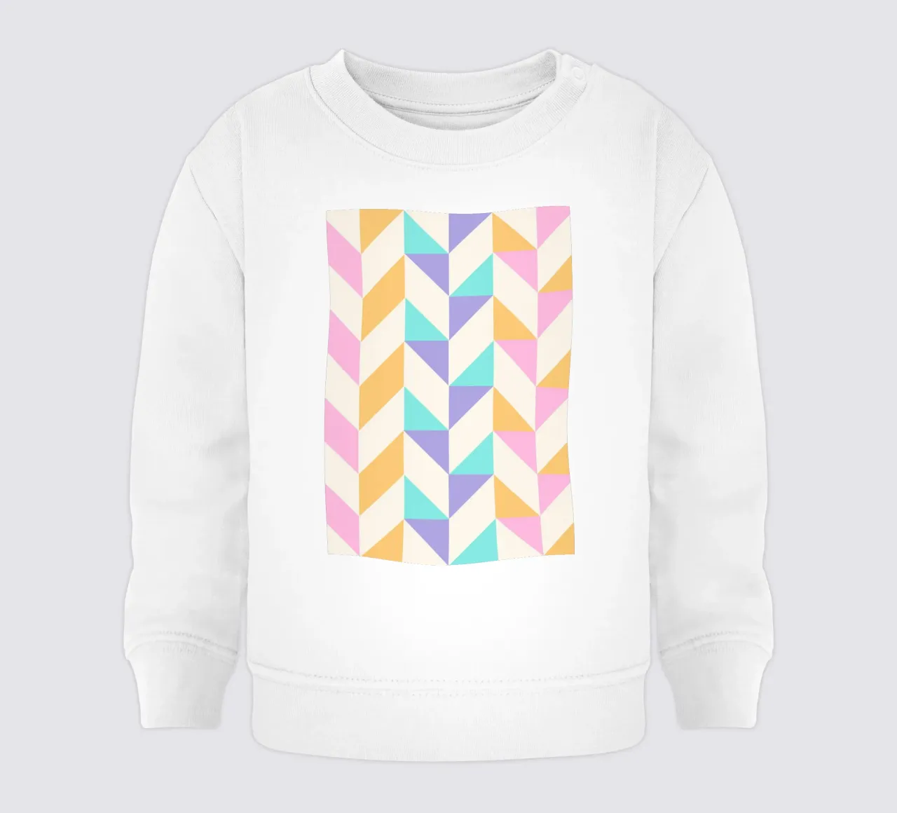 Pastel Chevron Geometric Pattern Art Print by Modernist Desi baby sweatshirt by NorwesClub