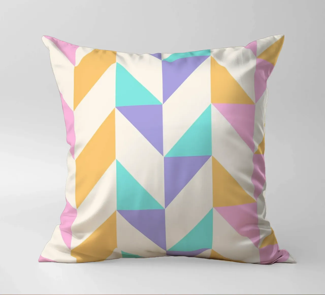 Pastel Chevron Geometric Pattern Art Print by Modernist Desi decorative cushion by NorwesClub