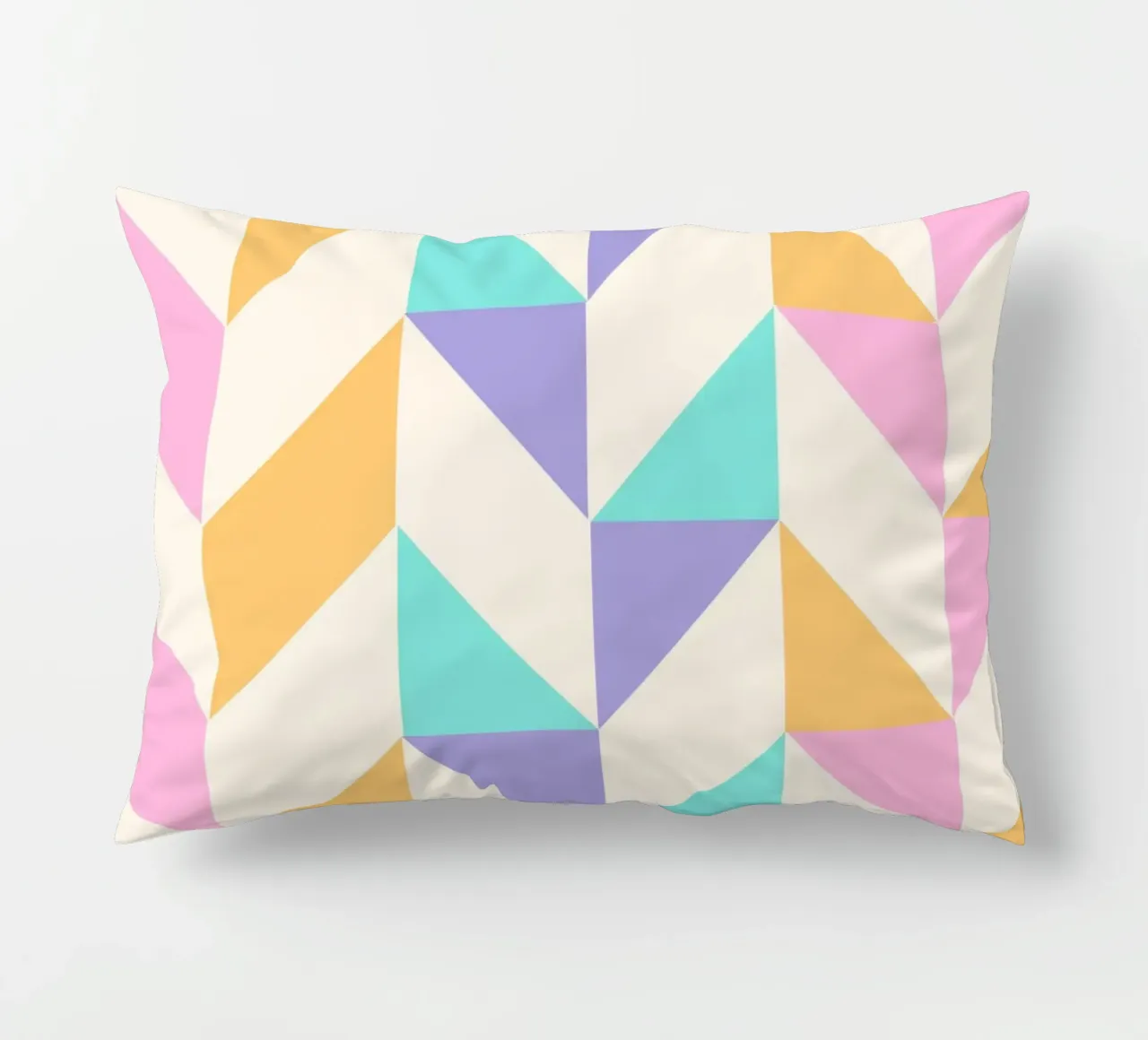 Pastel Chevron Geometric Pattern Art Print by Modernist Desi decorative cushion by NorwesClub