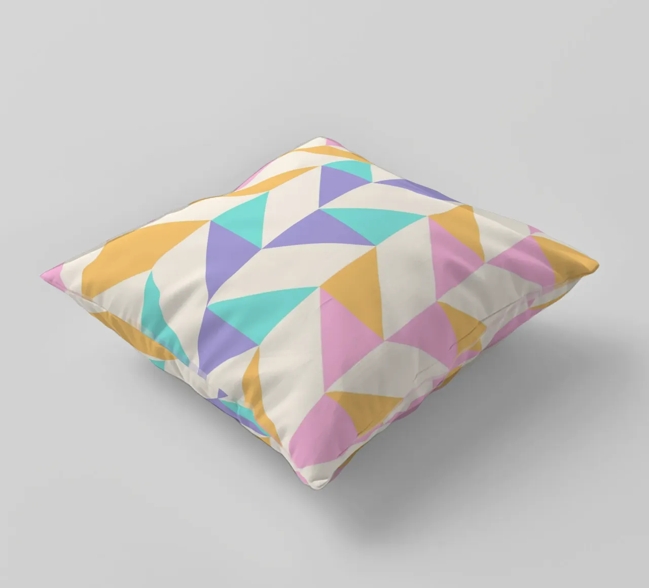 Pastel Chevron Geometric Pattern Art Print by Modernist Desi decorative cushion by NorwesClub