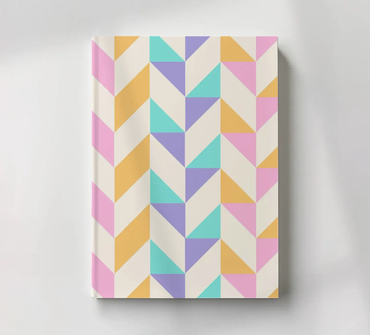 Pastel Chevron Geometric Pattern Art Print by Modernist Desi notebook by NorwesClub
