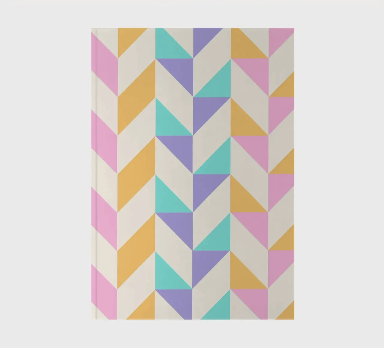 Pastel Chevron Geometric Pattern Art Print by Modernist Desi notebook by NorwesClub