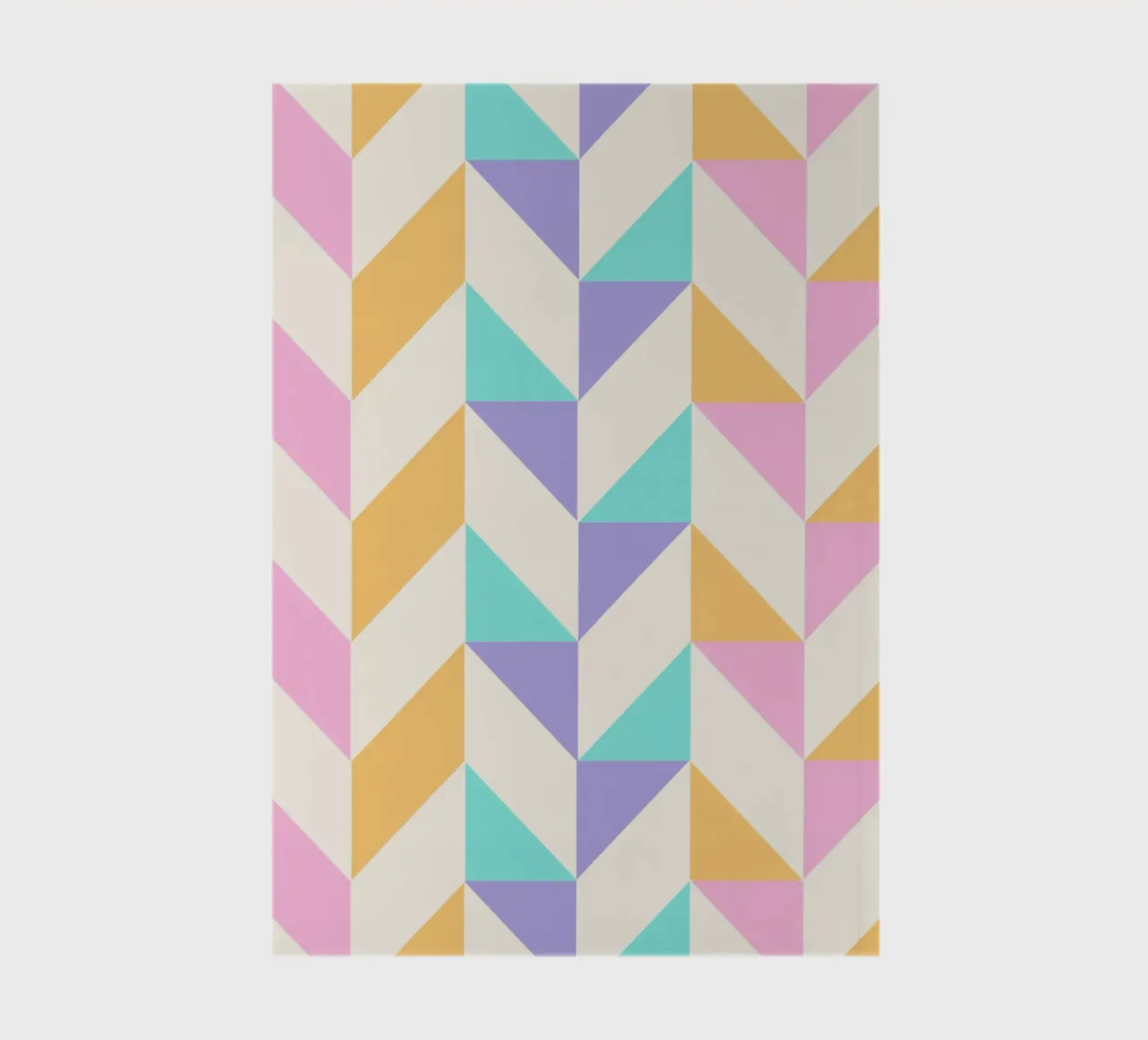 Pastel Chevron Geometric Pattern Art Print by Modernist Desi notebook by NorwesClub