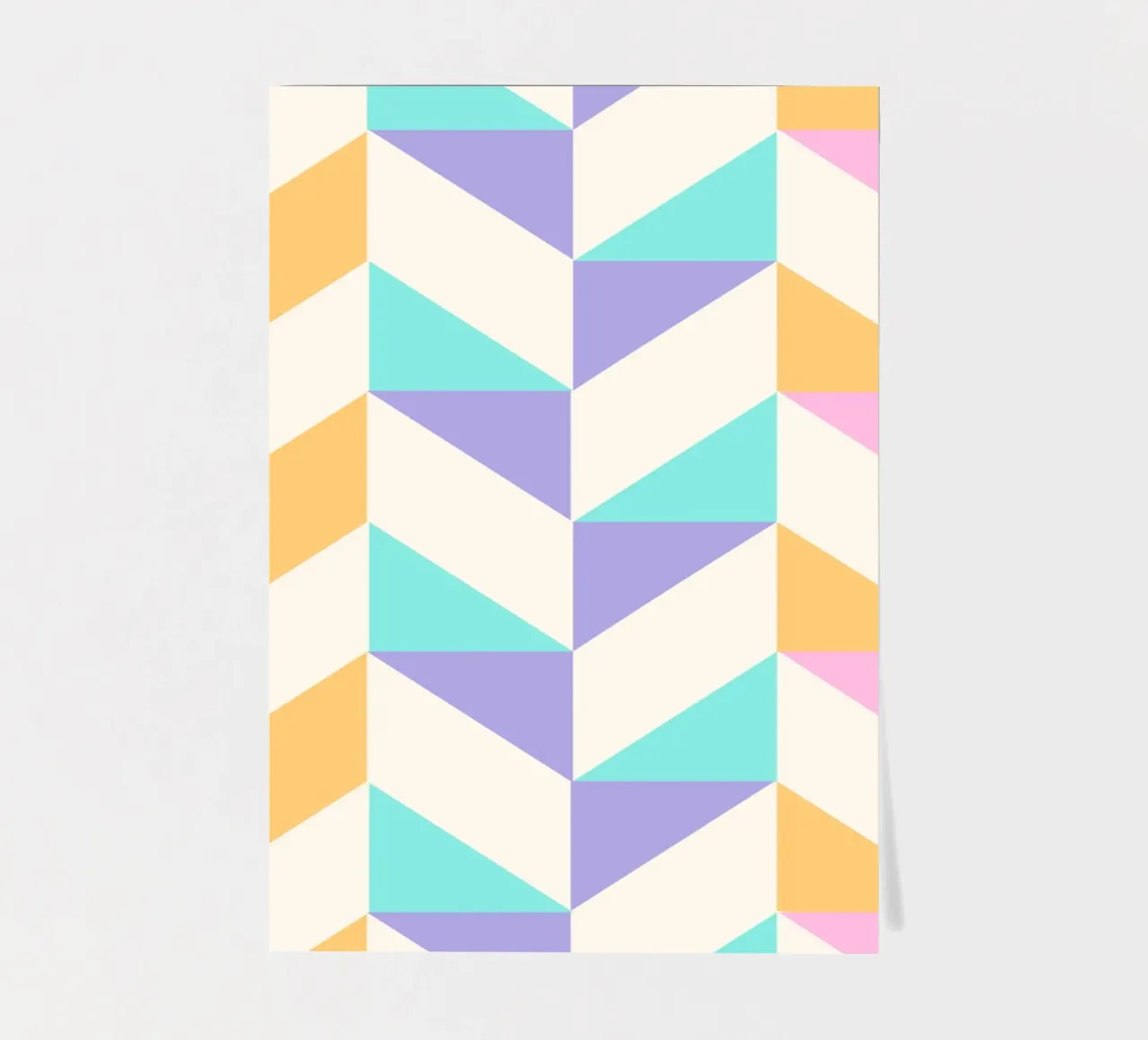 Pastel Chevron Geometric Pattern Art Print by Modernist Desi sticker sheet by NorwesClub