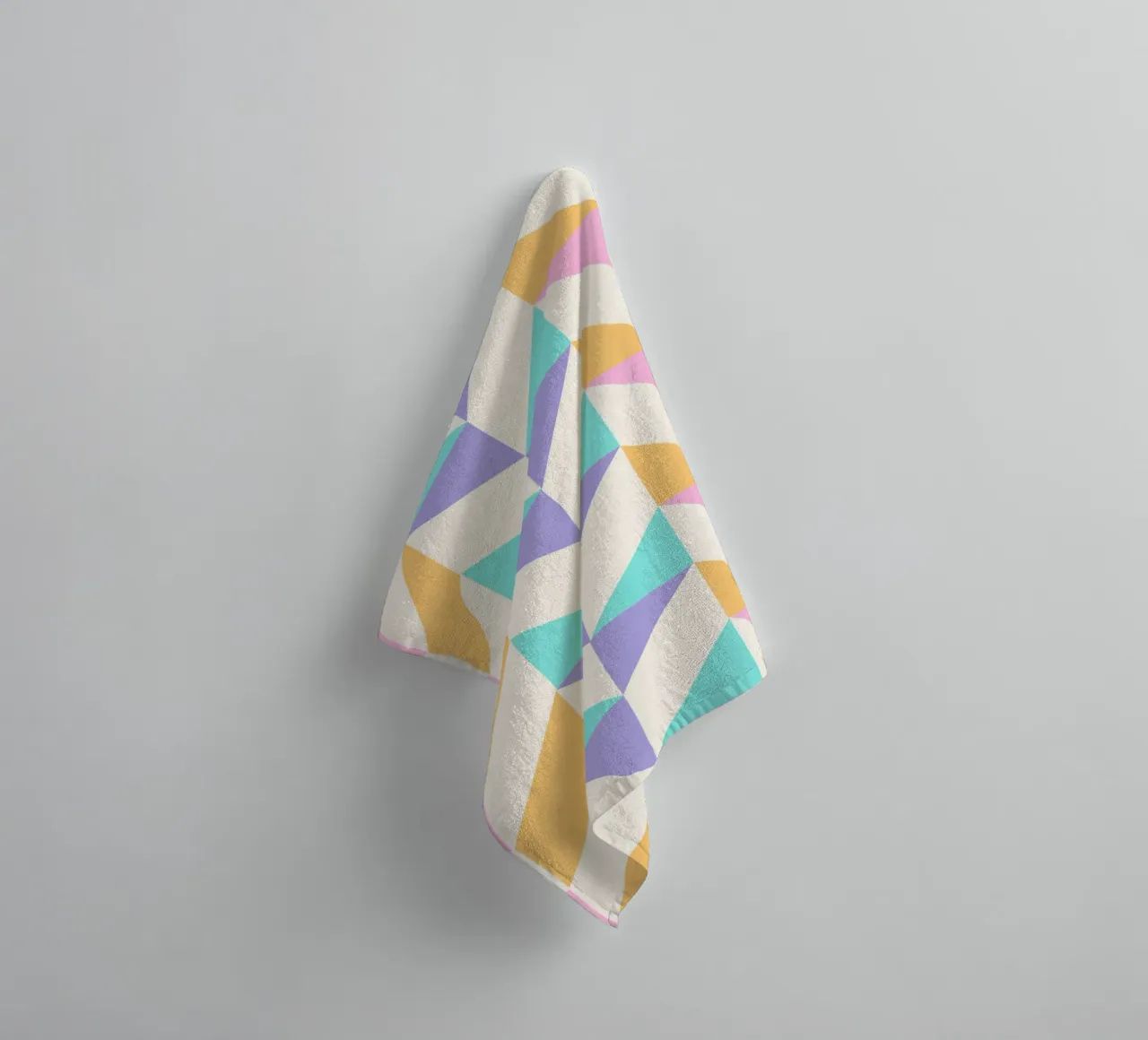 Pastel Chevron Geometric Pattern Art Print by Modernist Desi towel by NorwesClub