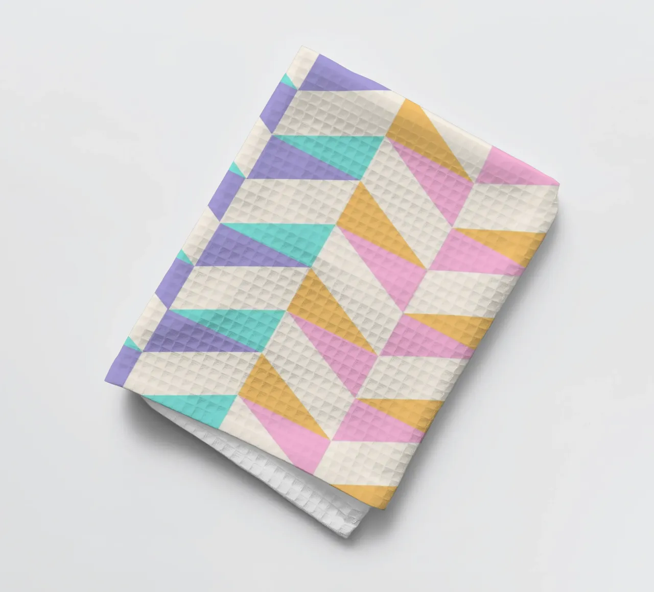 Pastel Chevron Geometric Pattern Art Print by Modernist Desi tea towel by NorwesClub