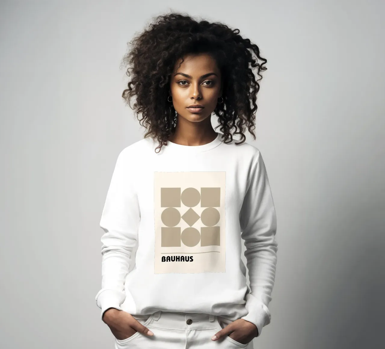 Bauhaus Forme geometriche Stampa astratta di Shapes & Grids, Be felpa da NorwesClub