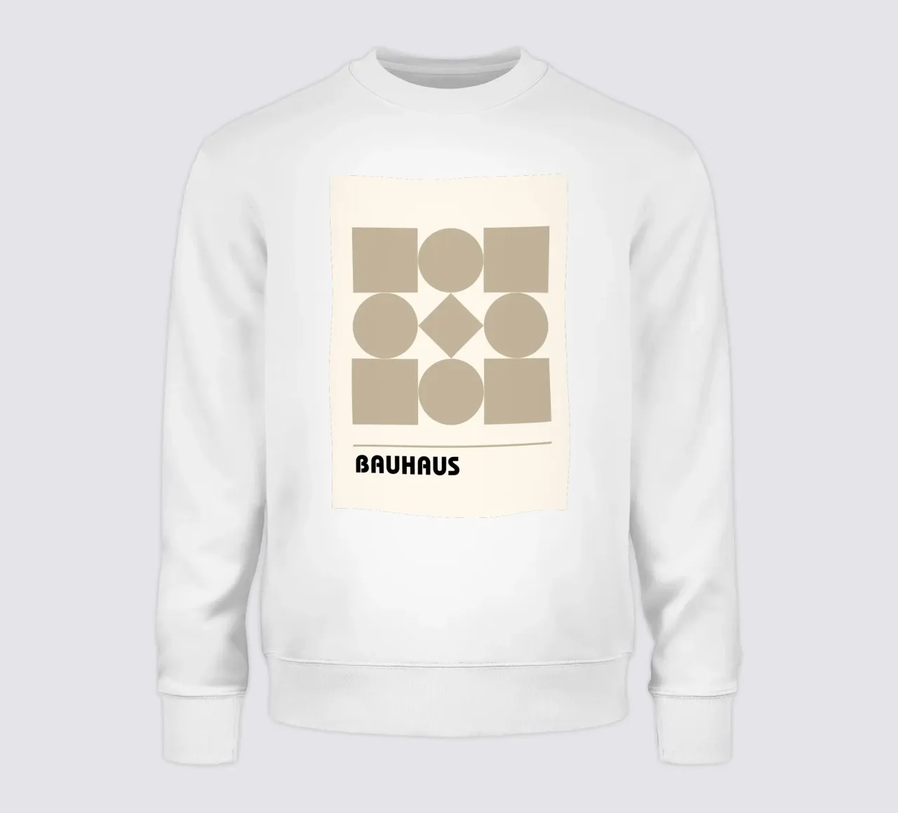 Bauhaus Geometric Forms Abstract Print by Shapes & Grids, Be sweatshirt by NorwesClub