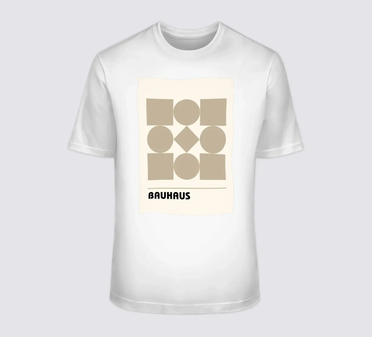 Bauhaus Geometric Forms Abstract Print by Shapes & Grids, Be t-shirt by NorwesClub