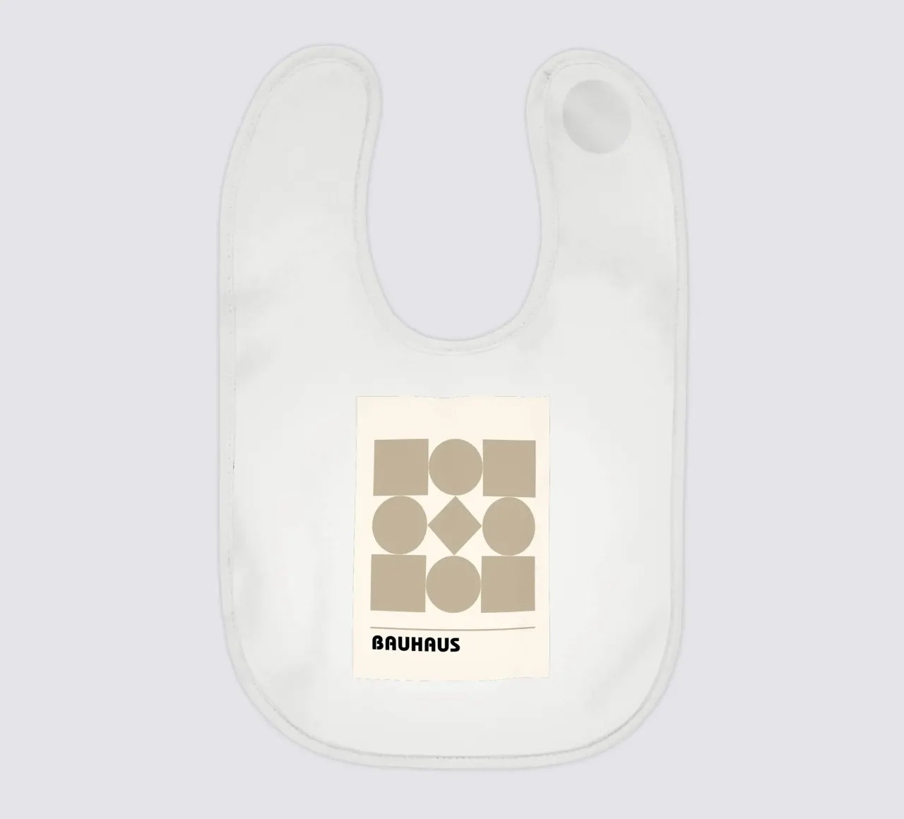 Bauhaus Geometric Forms Abstract Print by Shapes & Grids, Be baby bib by NorwesClub