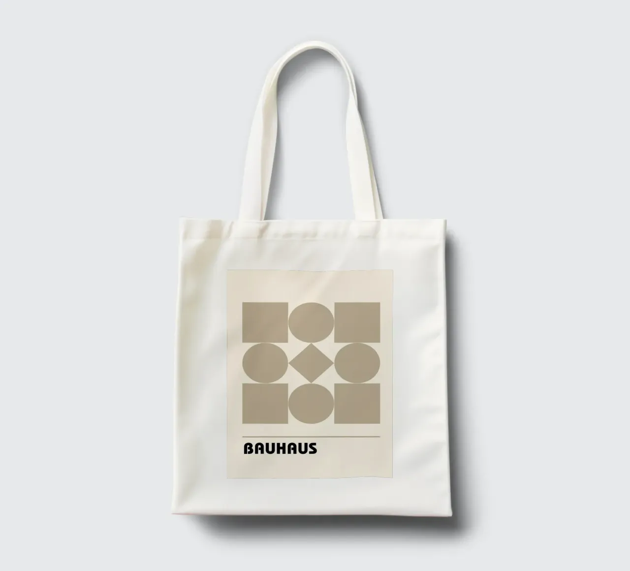 Bauhaus Forme geometriche Stampa astratta di Shapes & Grids, Be borsa in juta da NorwesClub